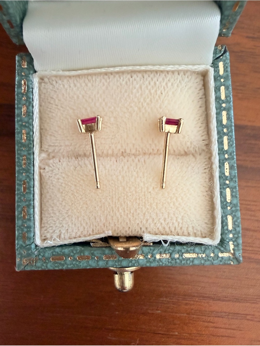 Jennie Kwon Ruby Baguette Stud Earrings (pair) - Picture 4 of 4